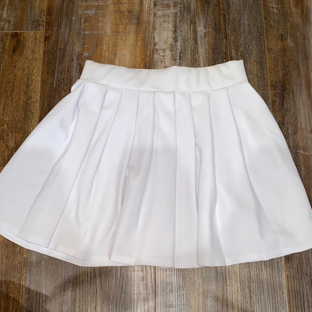 White Pleated Skirt